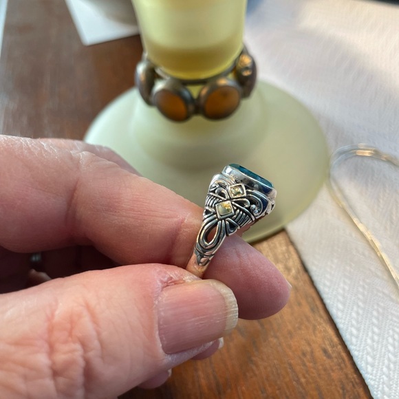 Genuine Blue topaz ring - Picture 2 of 5